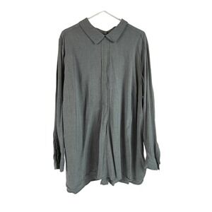 J Jill Lightweight Tunic Top Blouse Sz 3XL Plus Womens Gray Shirt